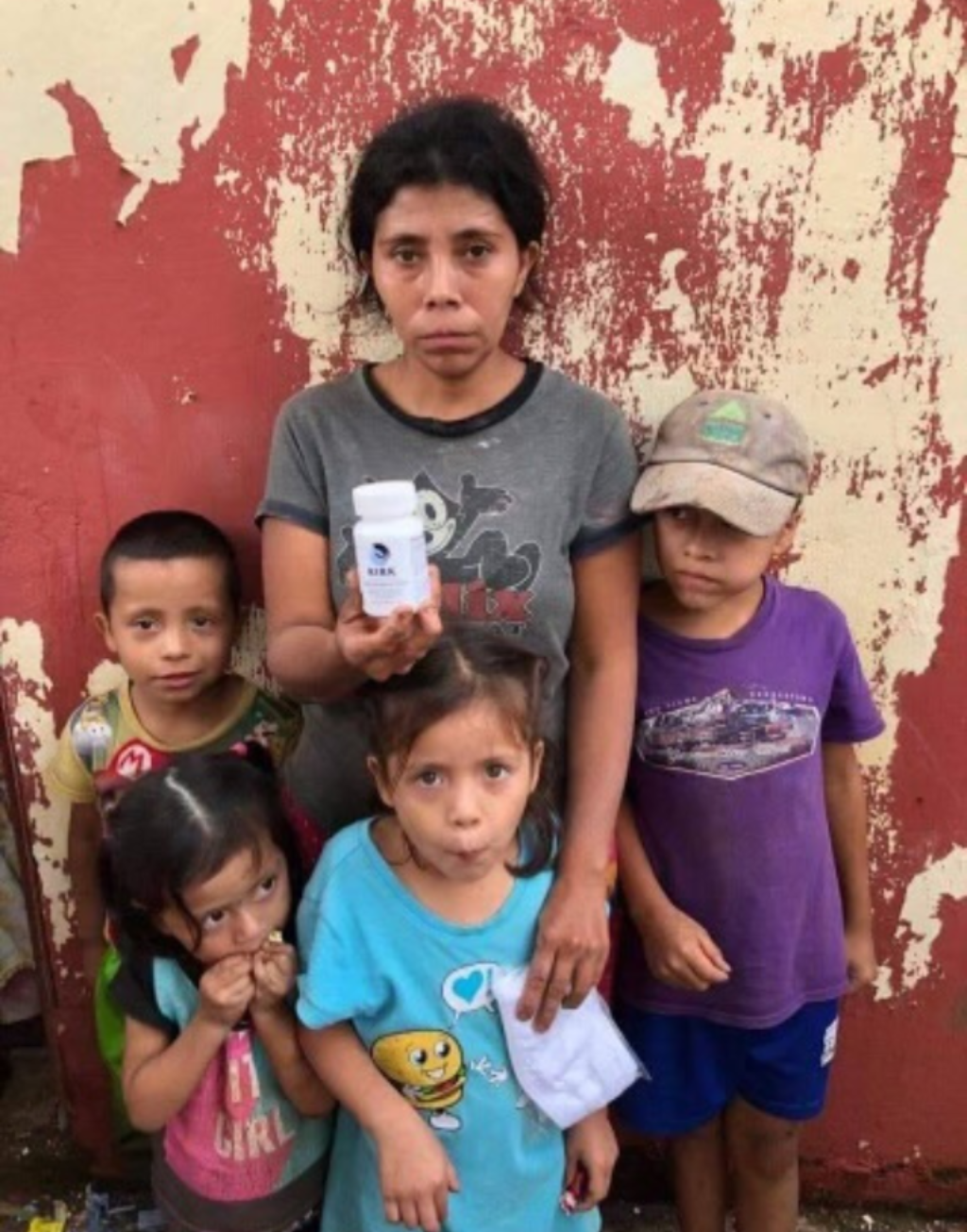 Guatemalan family receive medical supplies from donations made to Guatemala Missions.